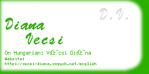 diana vecsi business card